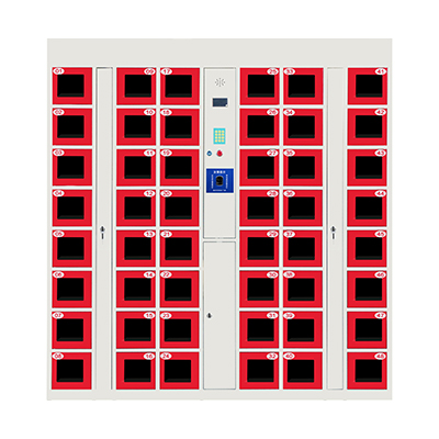 48門(mén)電子存包柜紅色